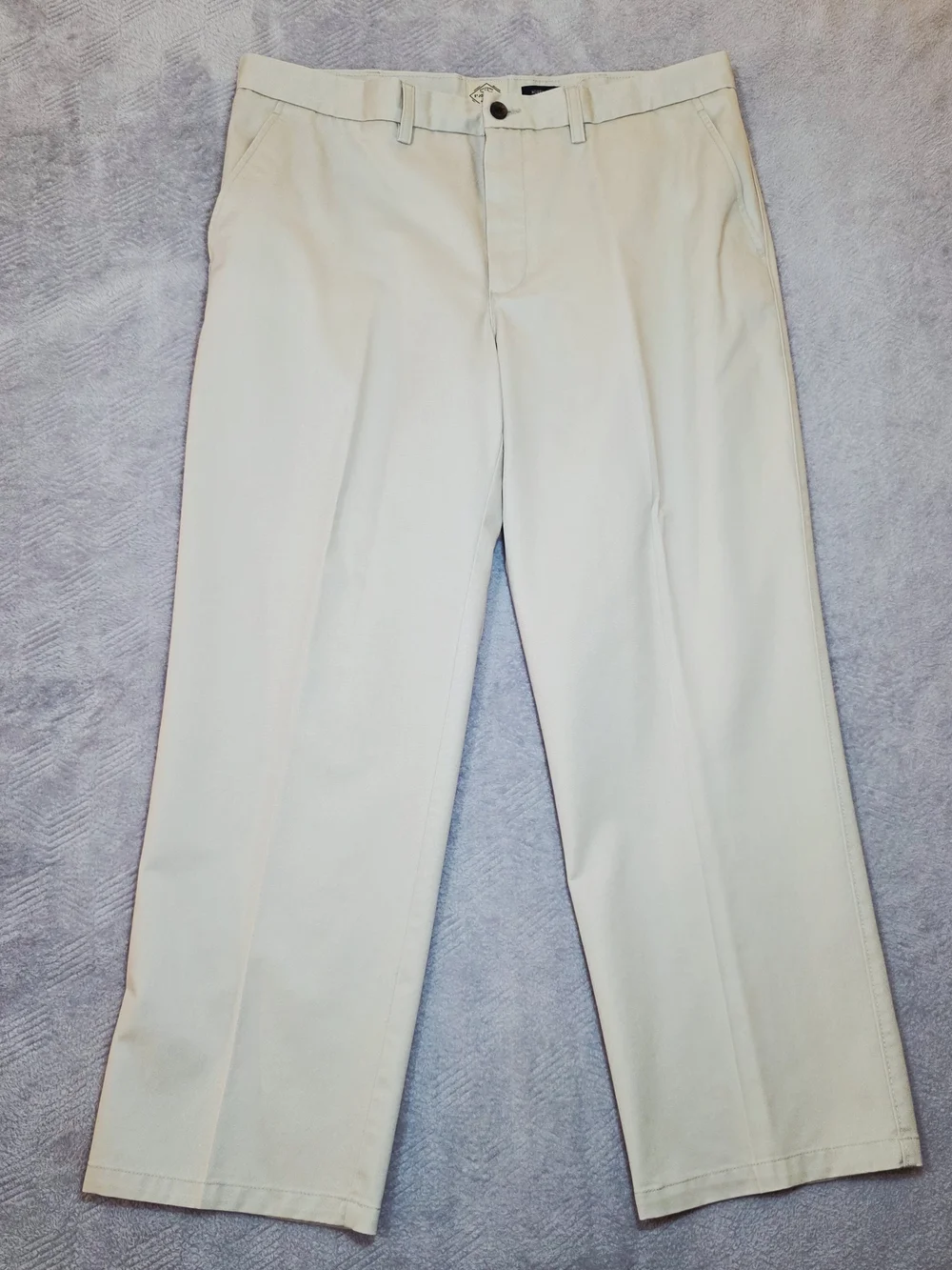 St. John's Bay Men's Straight-Leg Chinos in Light Cream